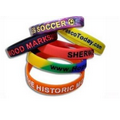 Color Filled Silicone Wristbands